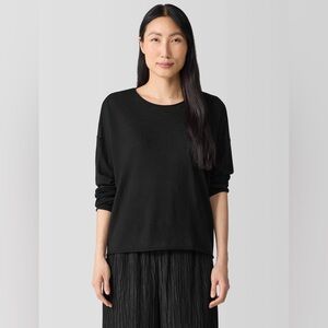 NWT Eileen Fisher Fine Merino Box-Top in Regenerative Wool